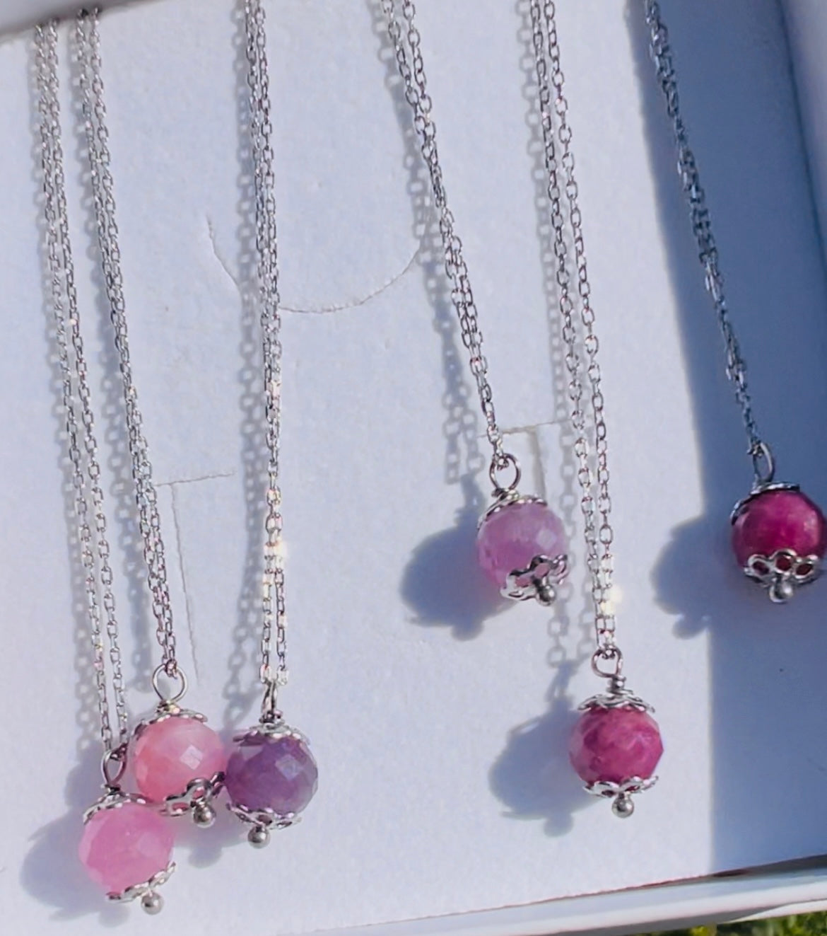 Girocollo in acciaio e rubino