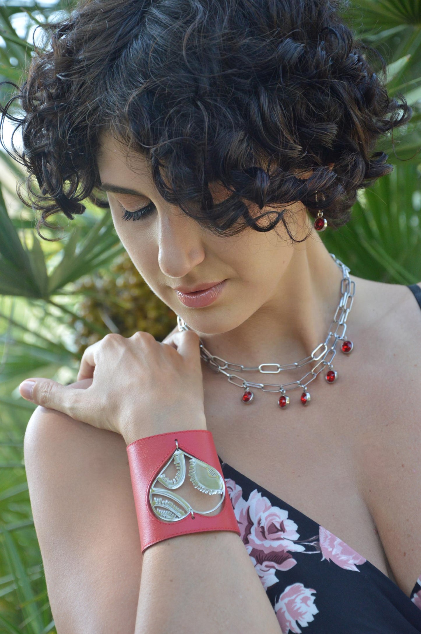 Polsino in pelle ROSSO