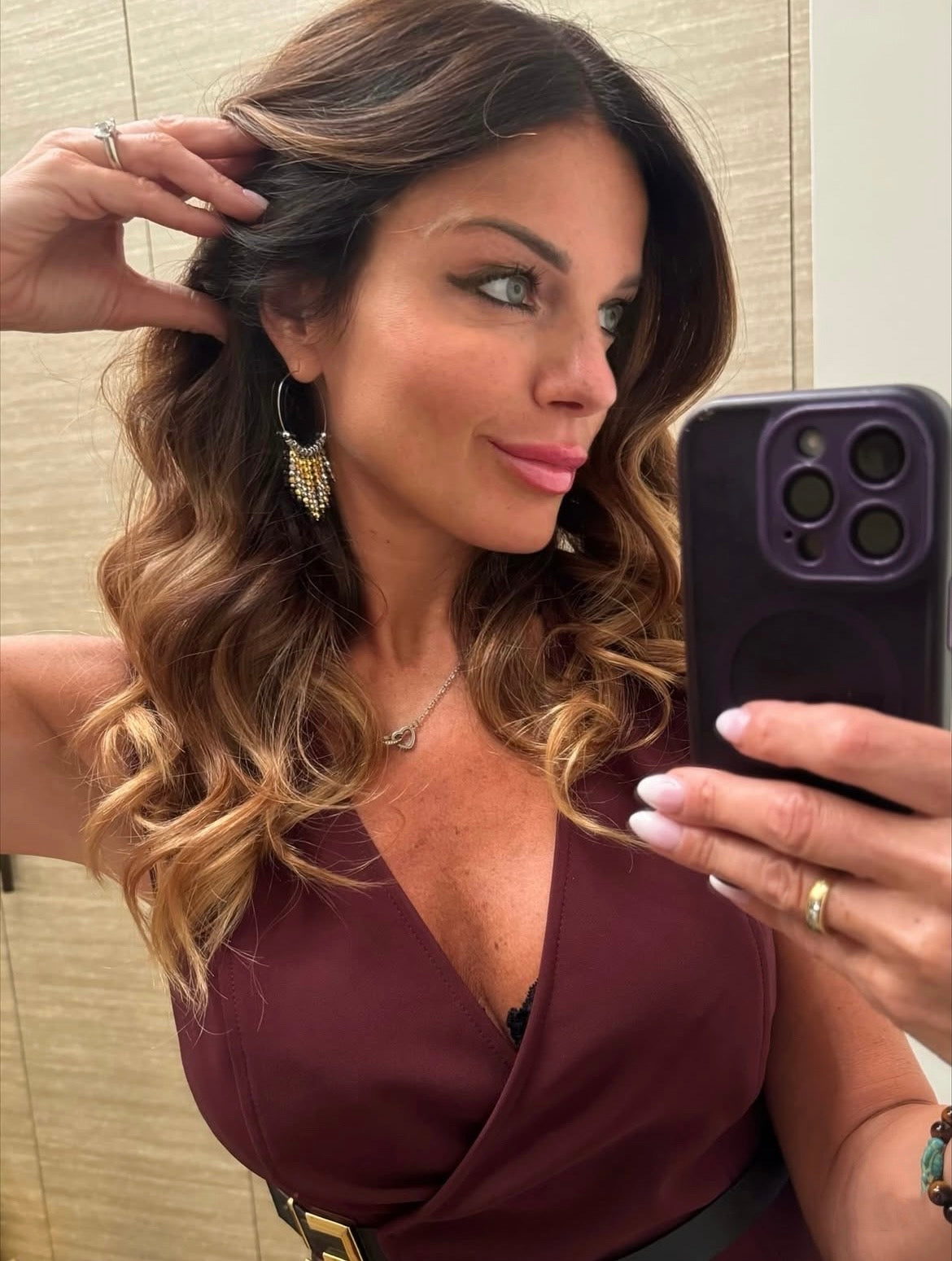 Mono orecchino in acciaio e cristalli firmato Vizio Gioielli