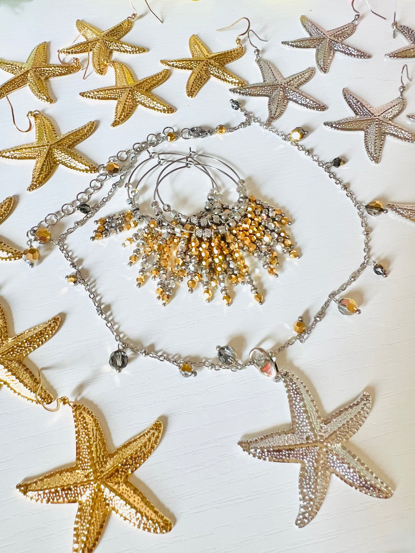 Girocollo in acciaio e cristalli