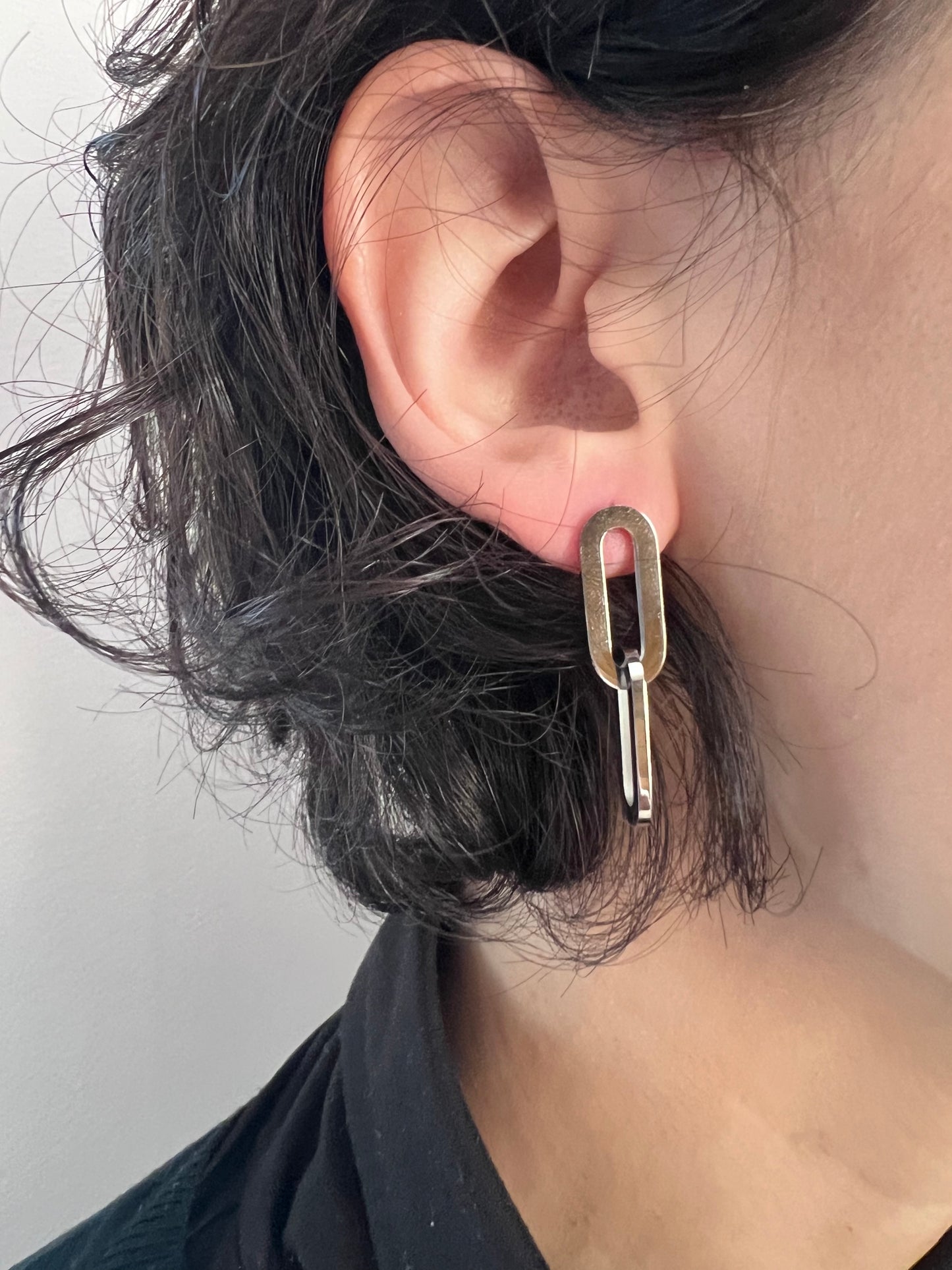 Orecchini pendenti in acciaio