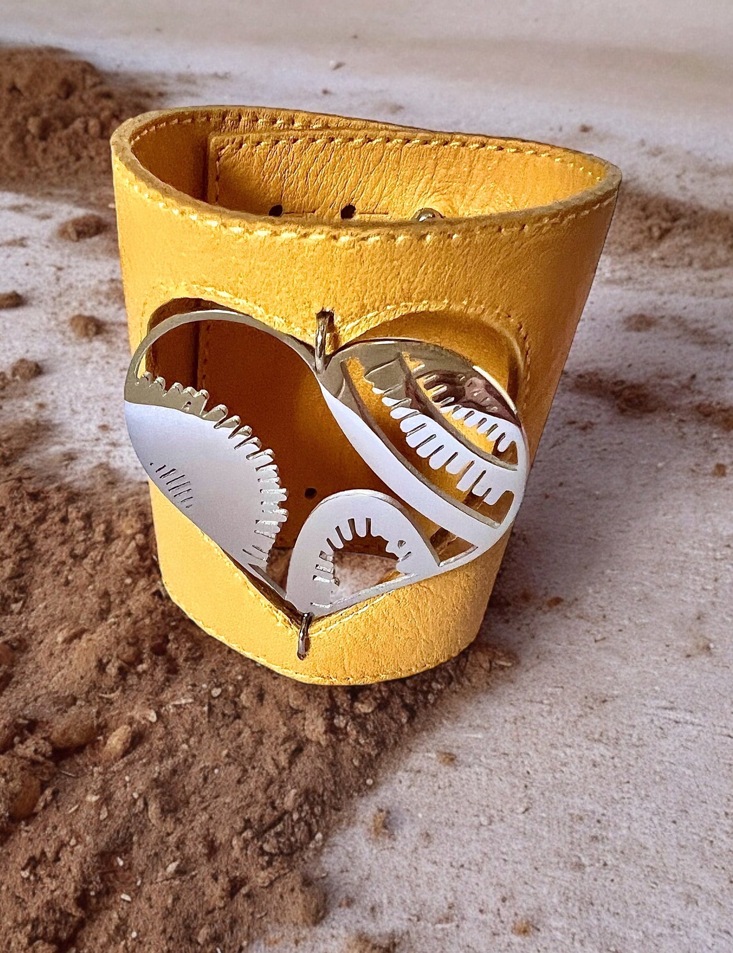 Polsino in pelle GIALLO