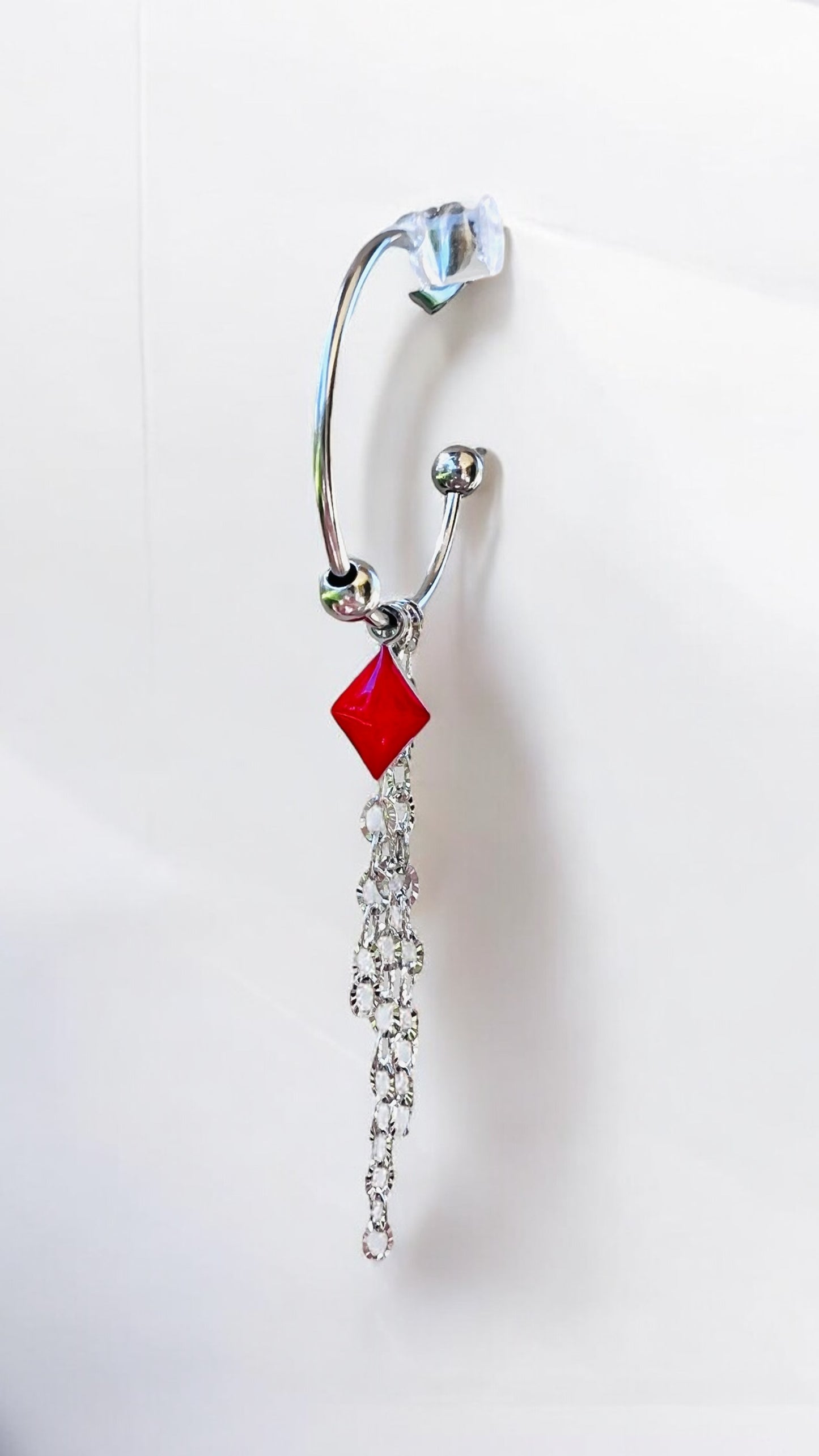 Mono orecchino in acciaio