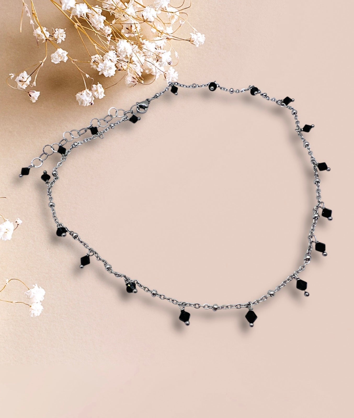 Girocollo in acciaio e cristalli Swarovski