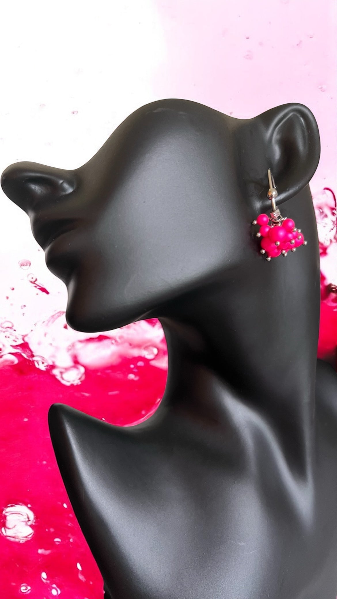 Mono orecchino in acciaio e perle Swarovski