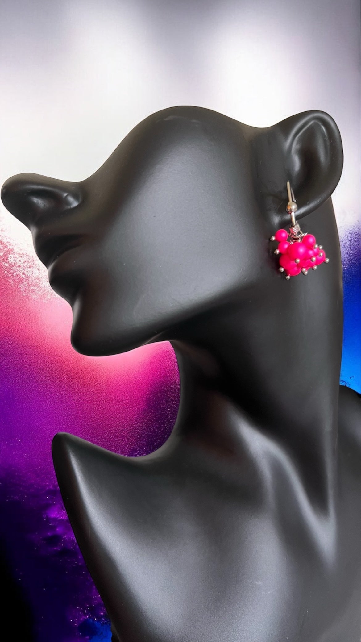 Mono orecchino in acciaio e perle Swarovski