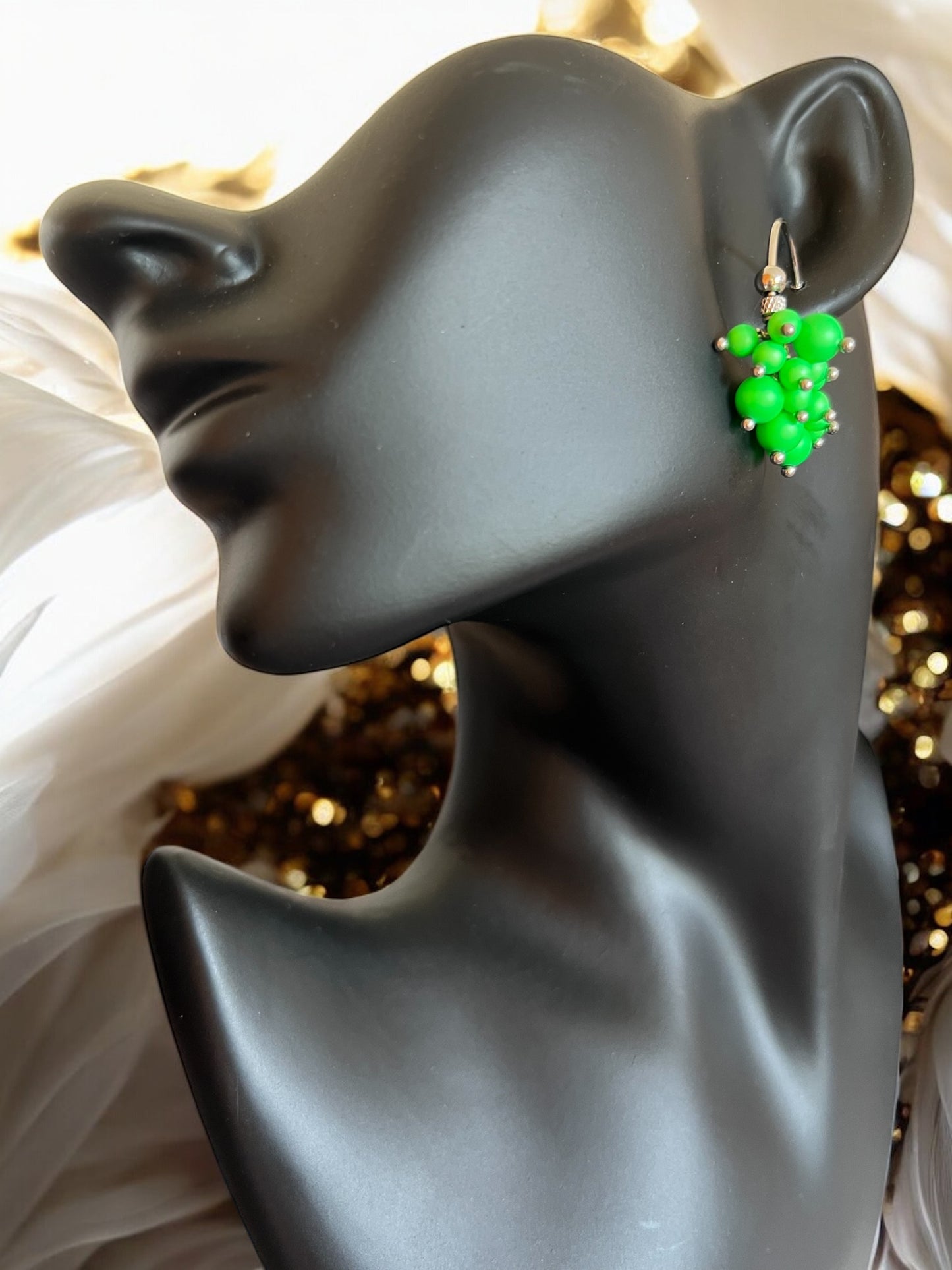 Mono orecchino in acciaio e perle Swarovski