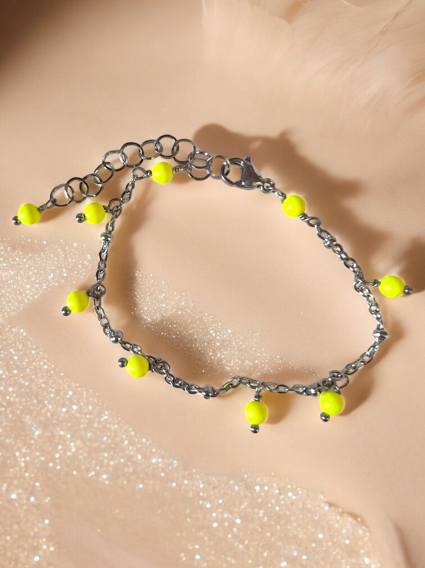 Bracciale in acciaio e perle Swarovski