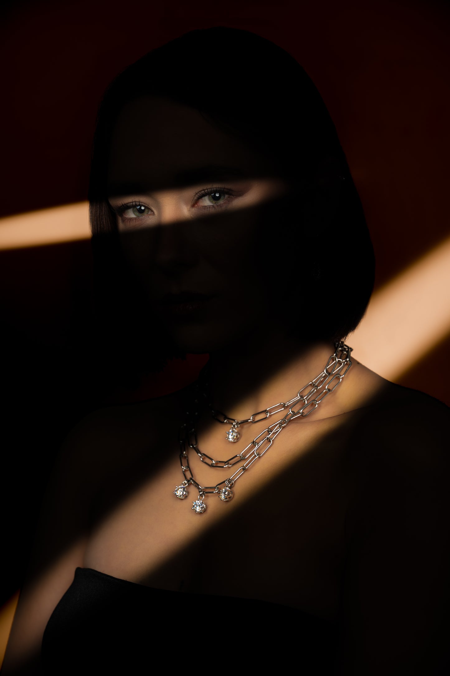 Girocollo in acciaio e moissanite