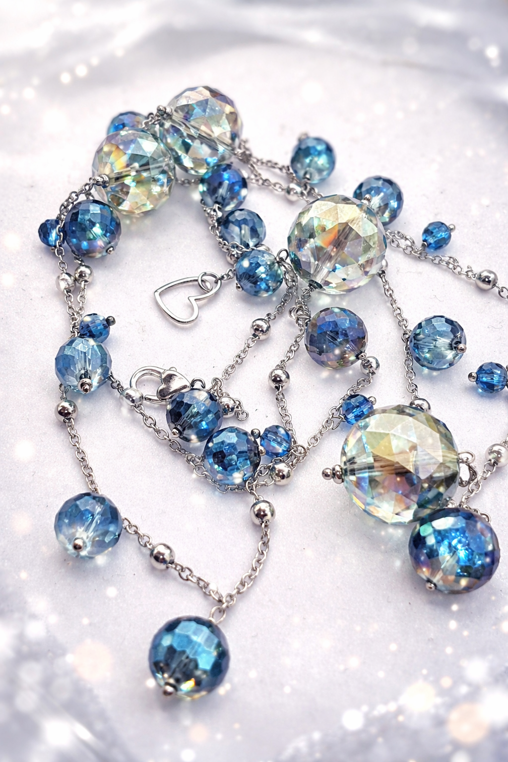 Collana  in acciaio E cristalli a firmati Vizio Gioielli 