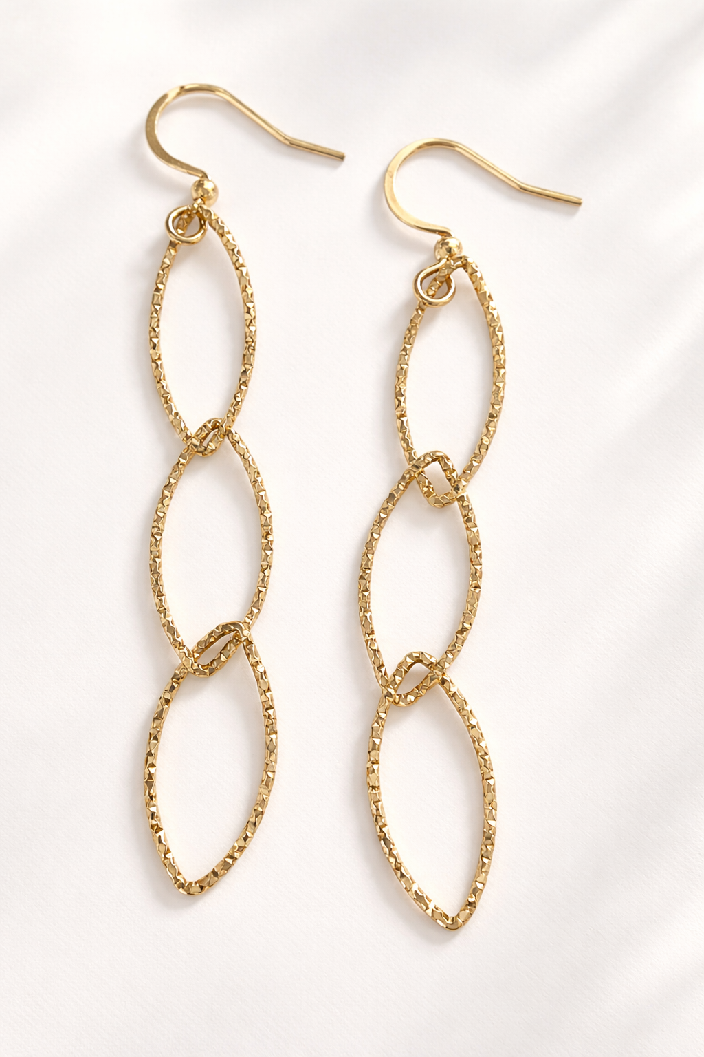 Orecchini in acciaio dorato firmati Vizio Gioielli