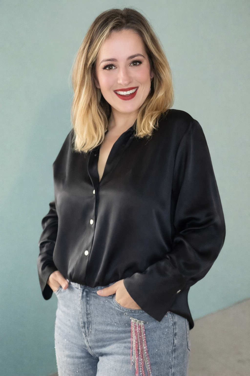 Spilla Glam Pink Cascade firmata Vizio Gioielli