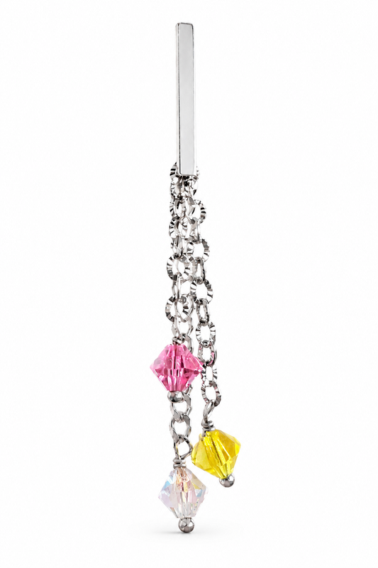 Mono Orecchino Mirage – Crystal, Rosa & Lemon
