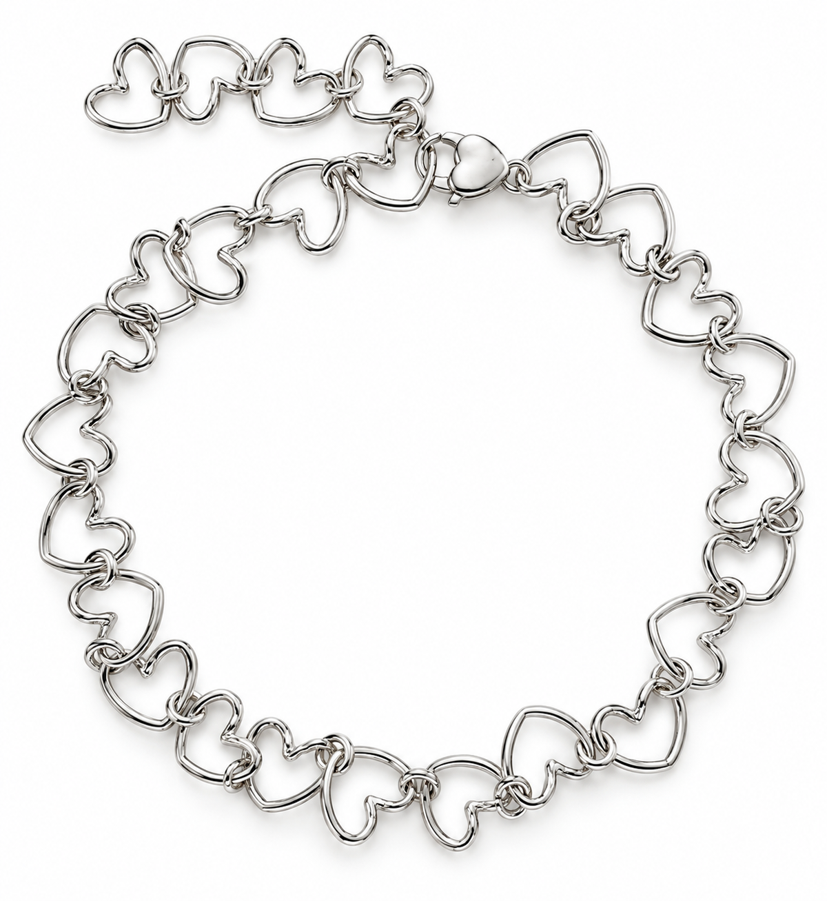 Girocollo Cuore Pop in acciaio silver con cuori traforati – Vizio Gioielli