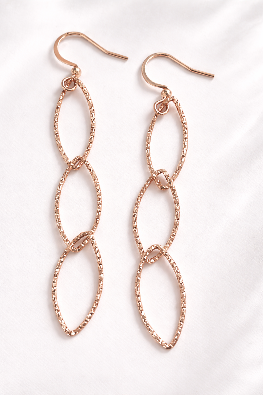 Orecchini in acciaio rosato firmati Vizio Gioielli