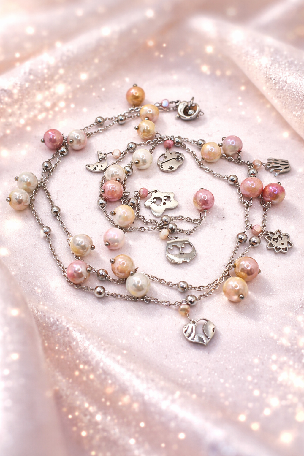 Collana con ciondoli in acciaio firmata Vizio Gioielli