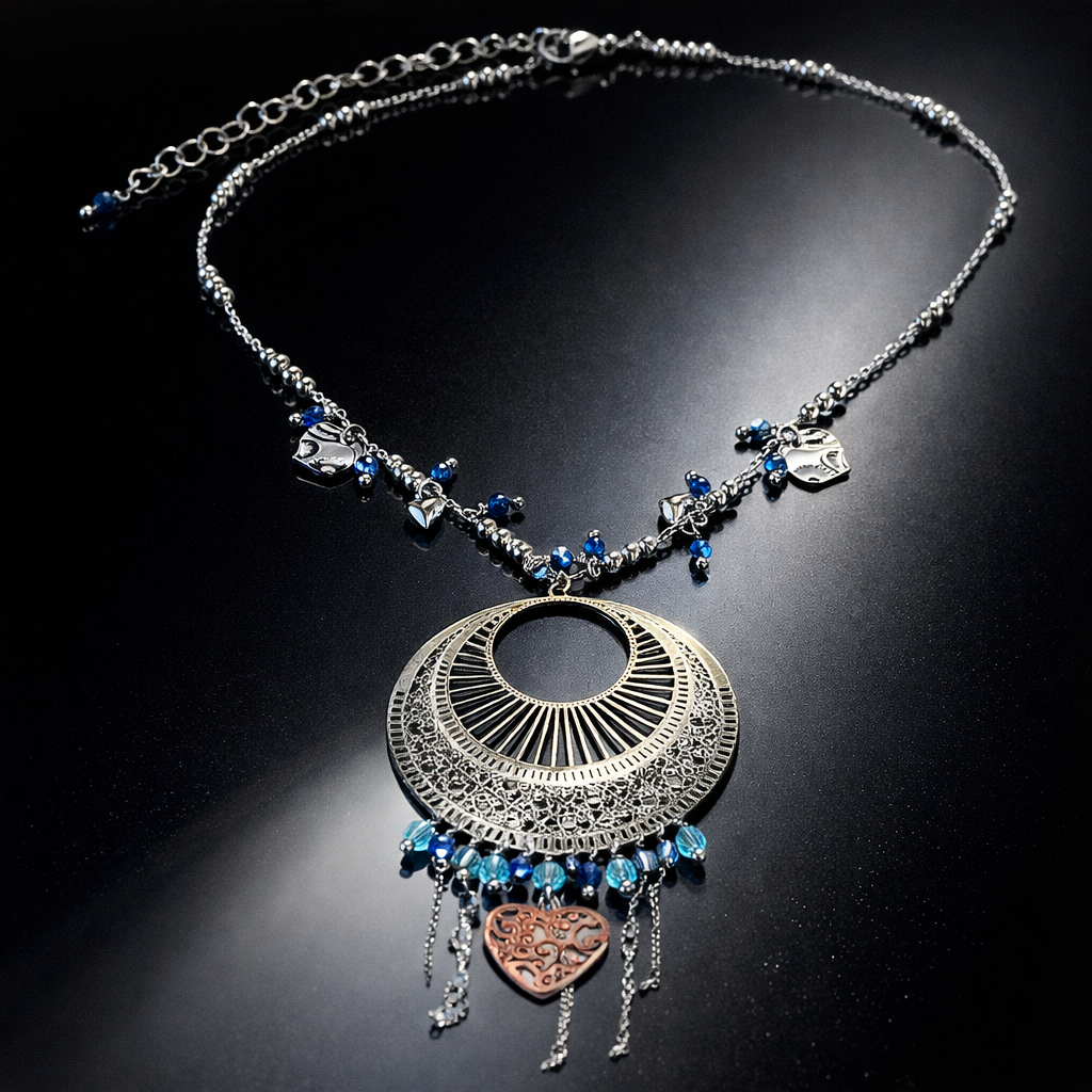 Collana Ibiza Mandala – Blu firmata Vizio Gioielli