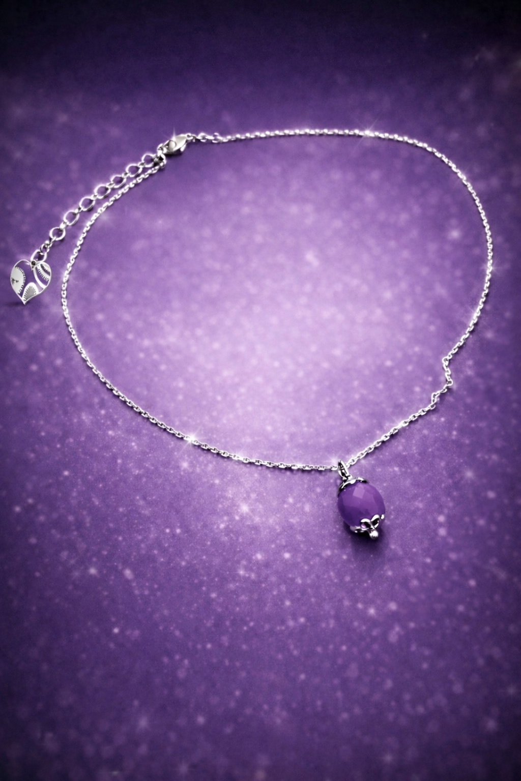 Girocollo in acciaio e corindoni rubini Vizio Gioielli