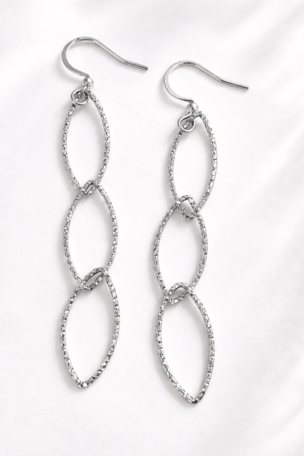 Orecchini in acciaio silver firmati Vizio Gioielli