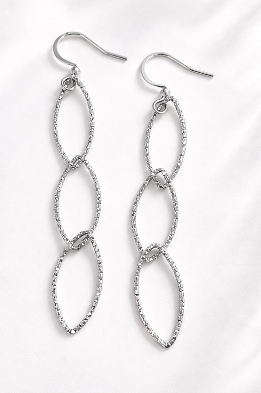 Orecchini in acciaio silver firmati Vizio Gioielli