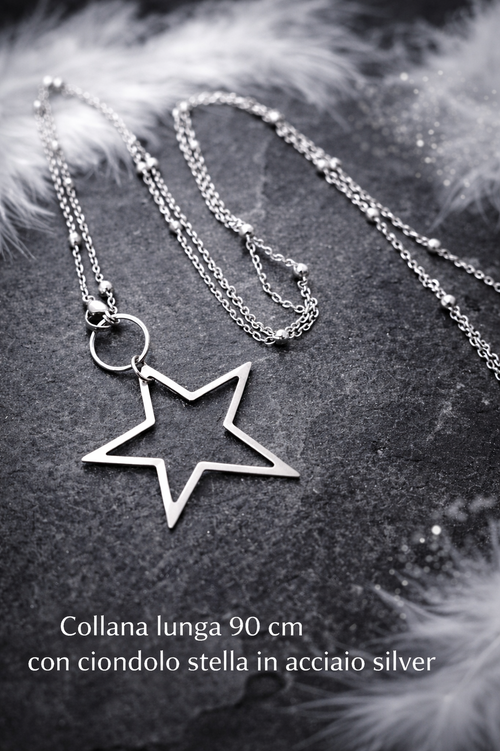 Collana in acciaio silver Vizio Gioielli