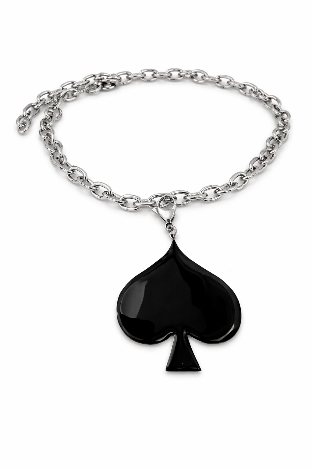 Girocollo  in acciaio con ciondolo Picche Vizio Gioielli