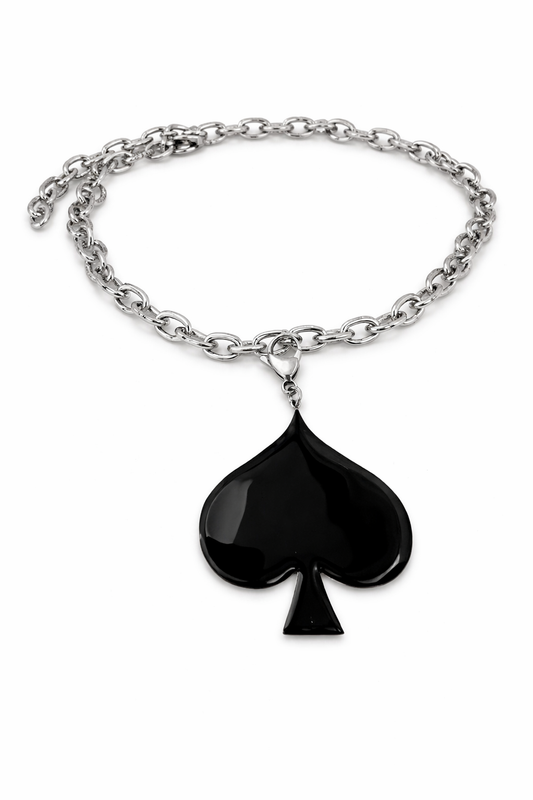 Girocollo  in acciaio con ciondolo Picche Vizio Gioielli