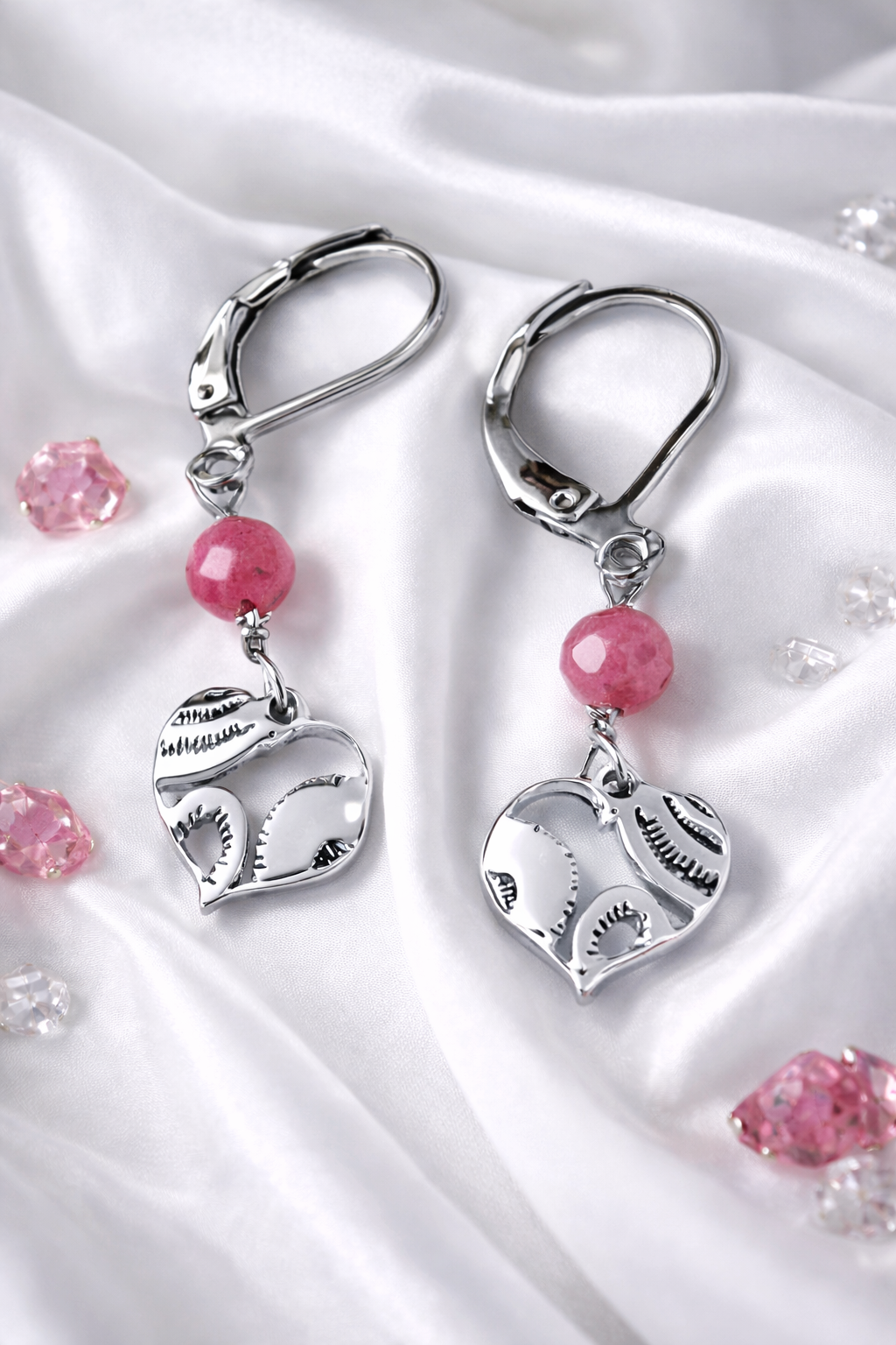 Orecchini  in acciaio e tormalina firmati Vizio Gioielli