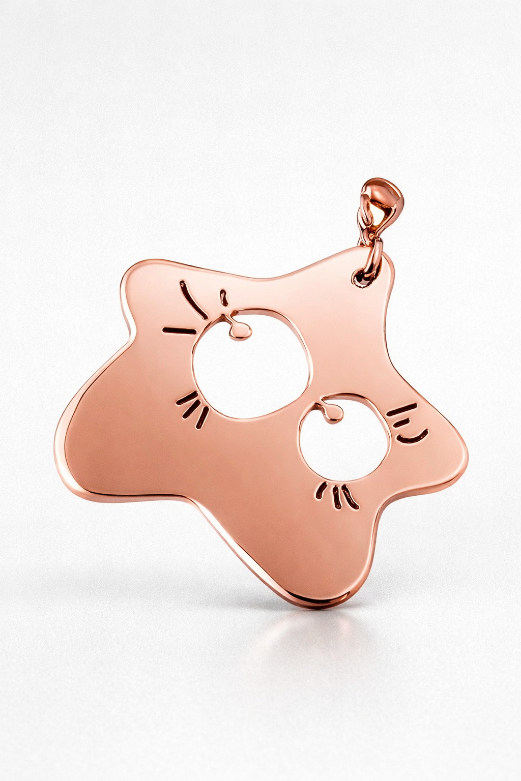 Ciondolo in acciaio rosato Stella firmato Vizio Gioielli