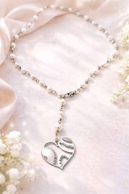 Girocollo Rosario in acciaio e perle Swarovski bianche Vizio Gioielli