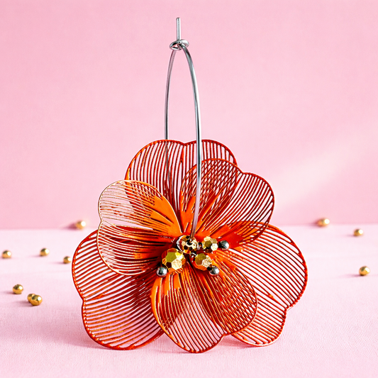 Mono orecchino in acciaio e cristalli firmato Vizio Gioielli