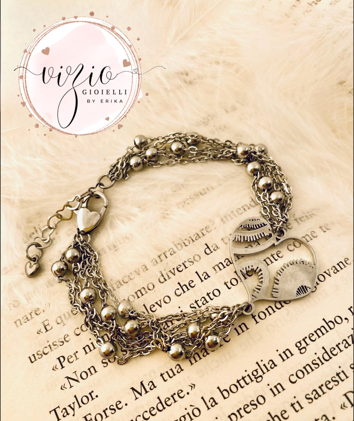 Bracciale in acciaio multi-strand