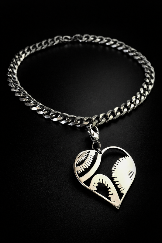 Girocollo in acciaio a Catena con ciondolo cuore Vizio Gioielli