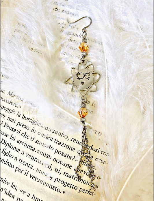 Mono orecchini in acciaio e cristalli Swarovski