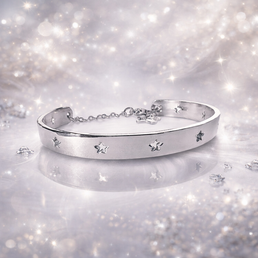 Bracciale rigido in acciaio stelline Vizio Gioielli