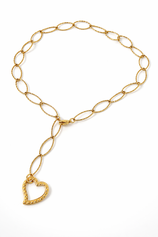 Girocollo in acciaio dorato Vizio Gioielli