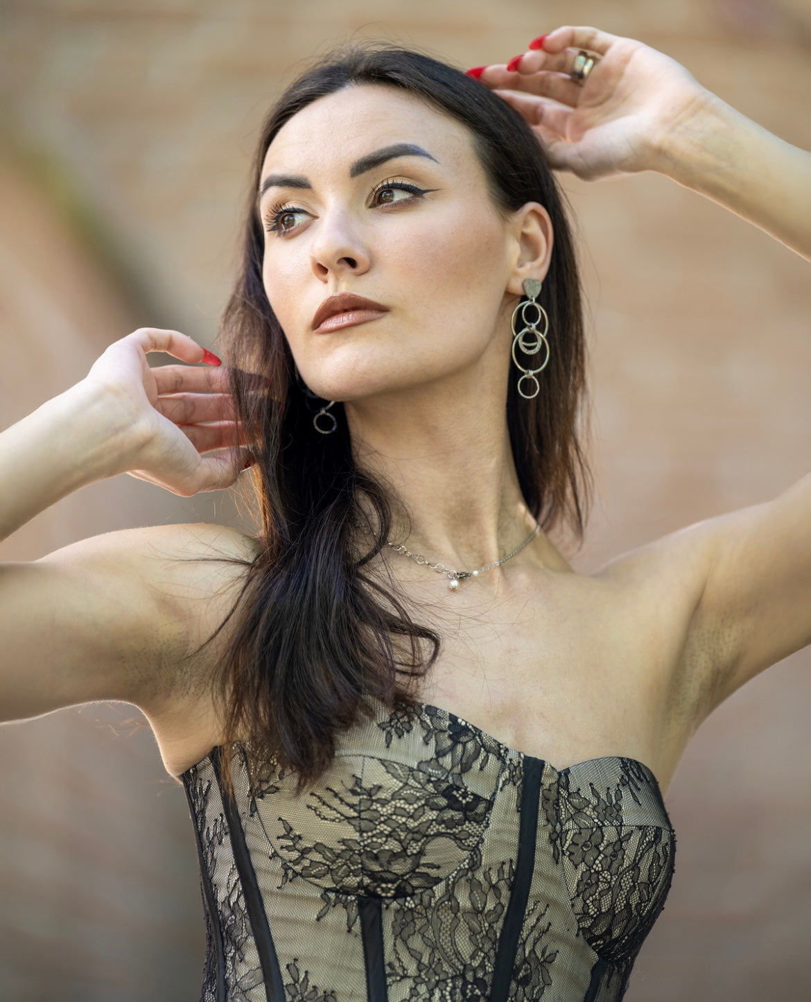 Orecchini in acciaio firmati Vizio Gioielli 