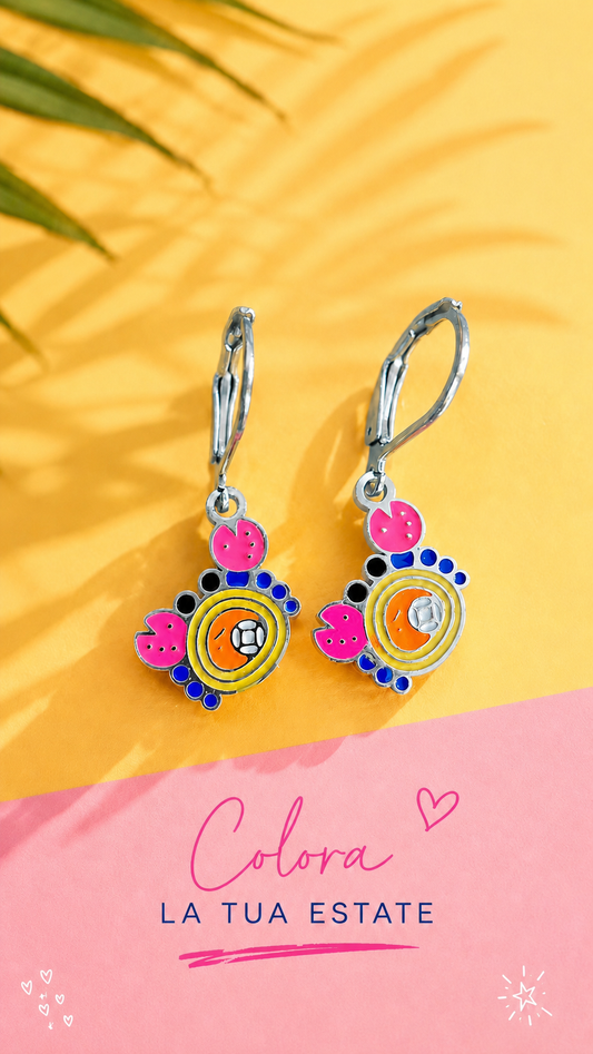 Orecchini Granchio Pop in Acciaio – 3 cm ⭐
