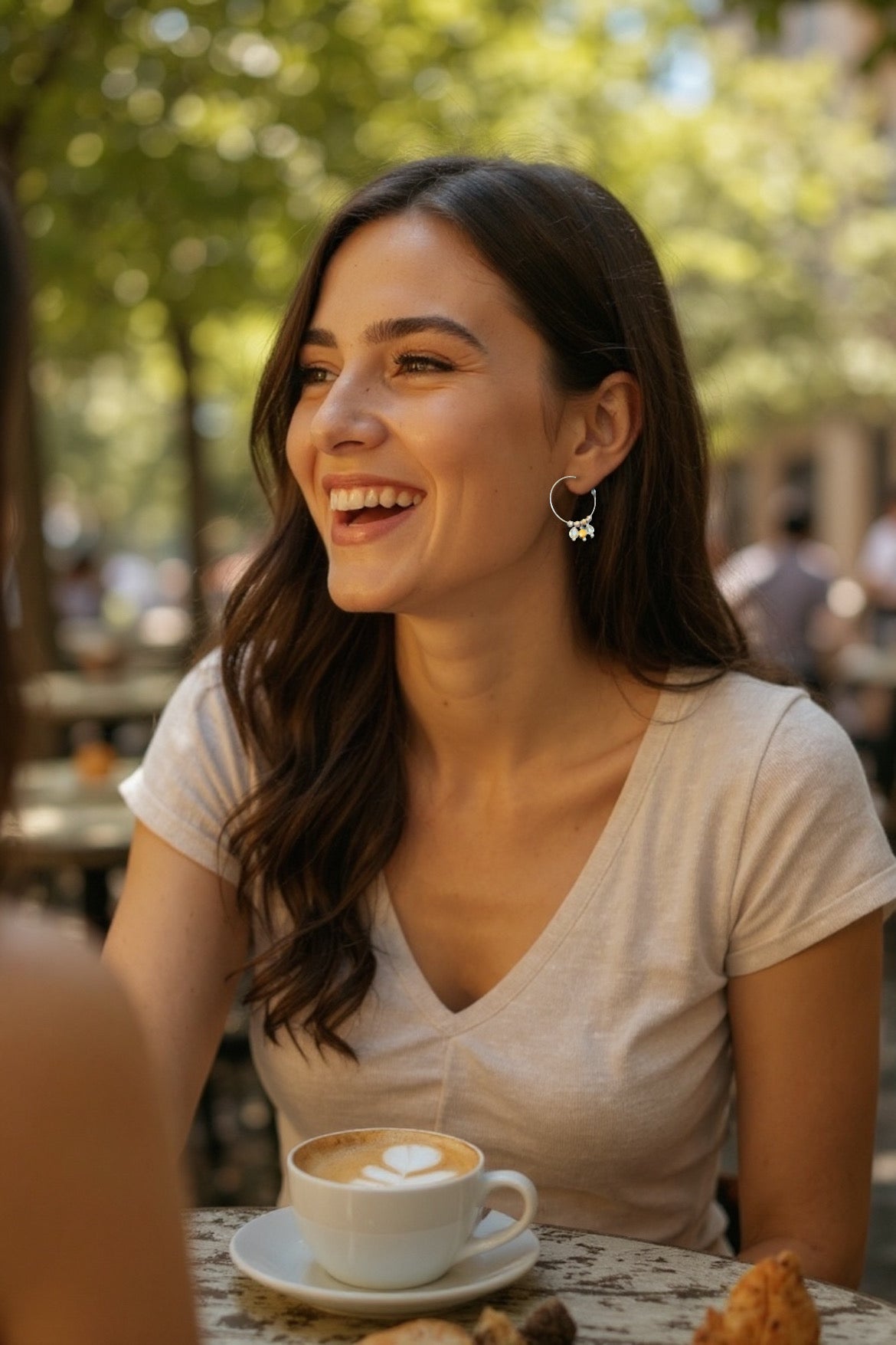 Mono Orecchino in Acciaio con Cristalli 