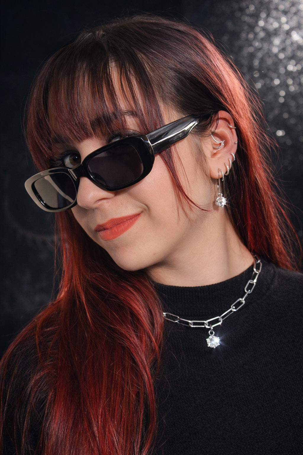 Girocollo in acciaio e moissanite