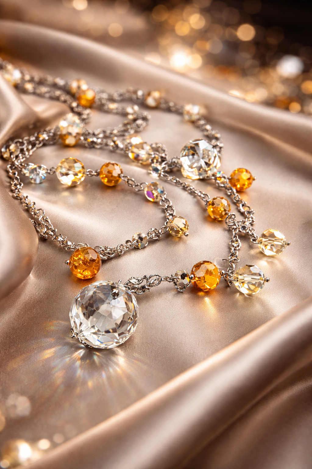 Collana  in acciaio E cristalli a firmati Vizio Gioielli 