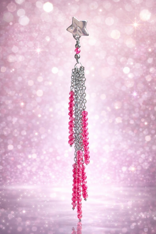 Mono Orecchino Glam Pink Cascade firmato Vizio Gioielli