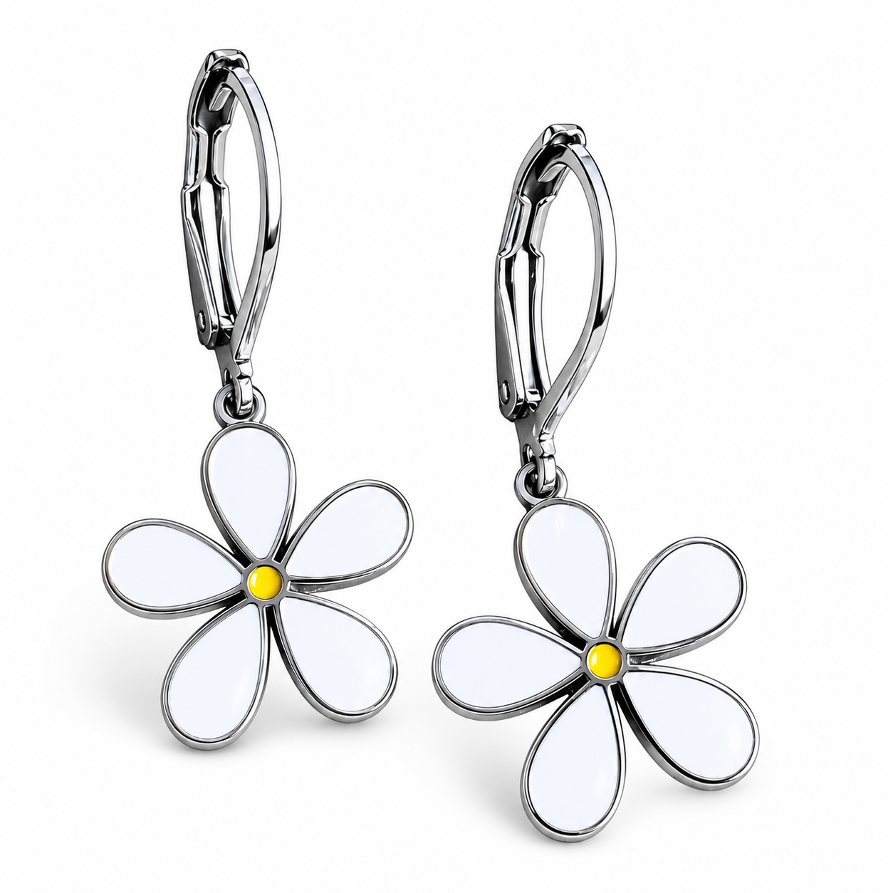 Orecchini Daisy - Margherita in Acciaio
