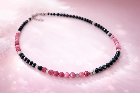 Choker in acciaio, tormaline e spinelli Vizio Gioielli