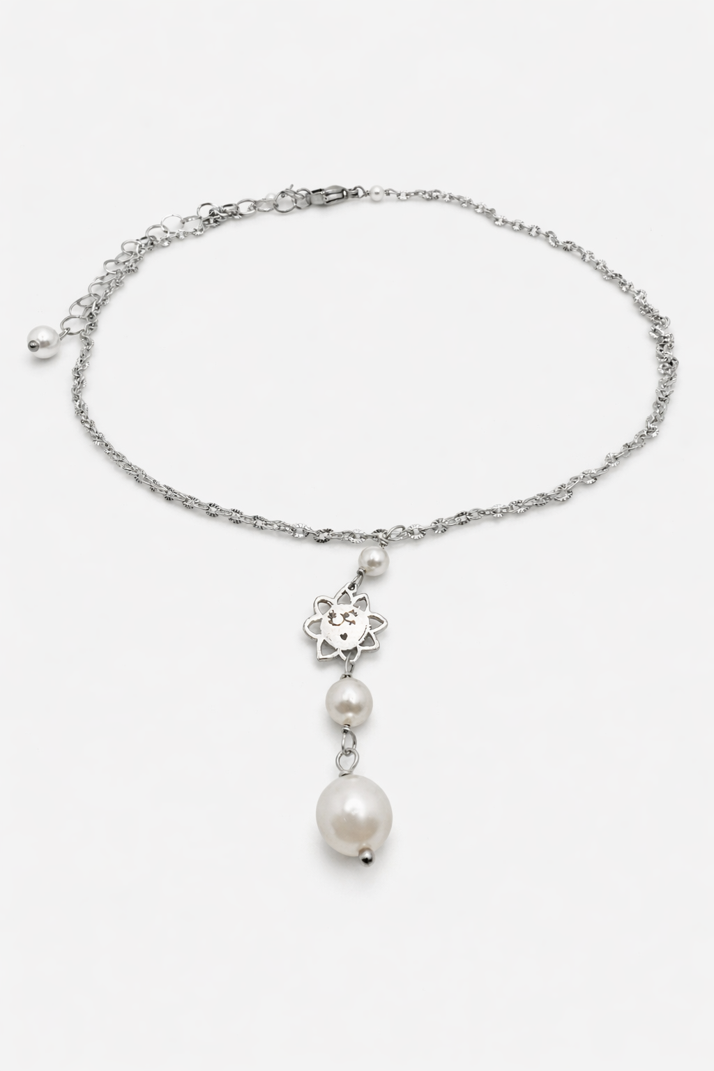 Girocollo in acciaio e perle di madreperla Vizio Gioielli