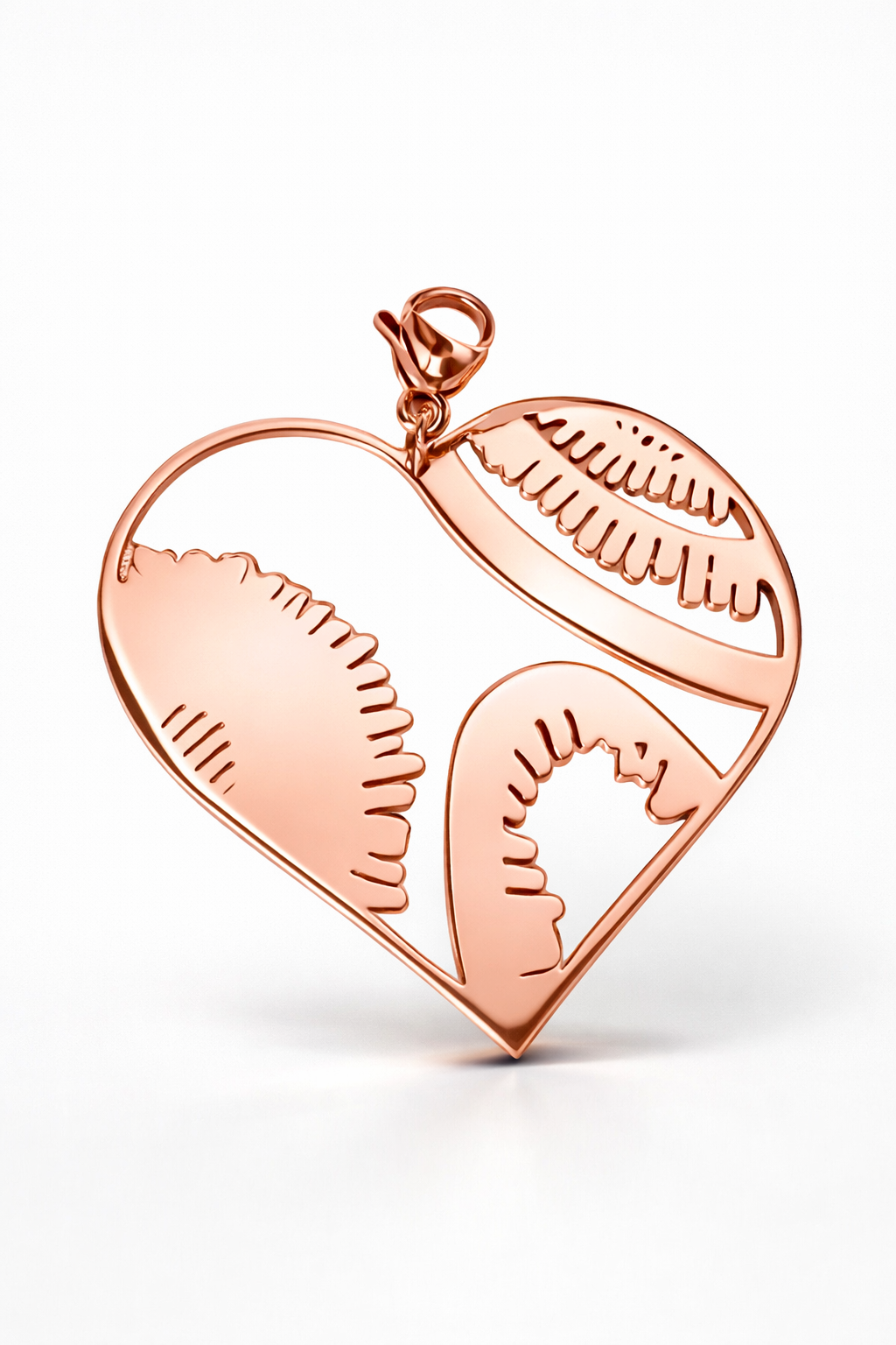 Ciondolo in acciaio rosato Cuore firmato Vizio Gioielli