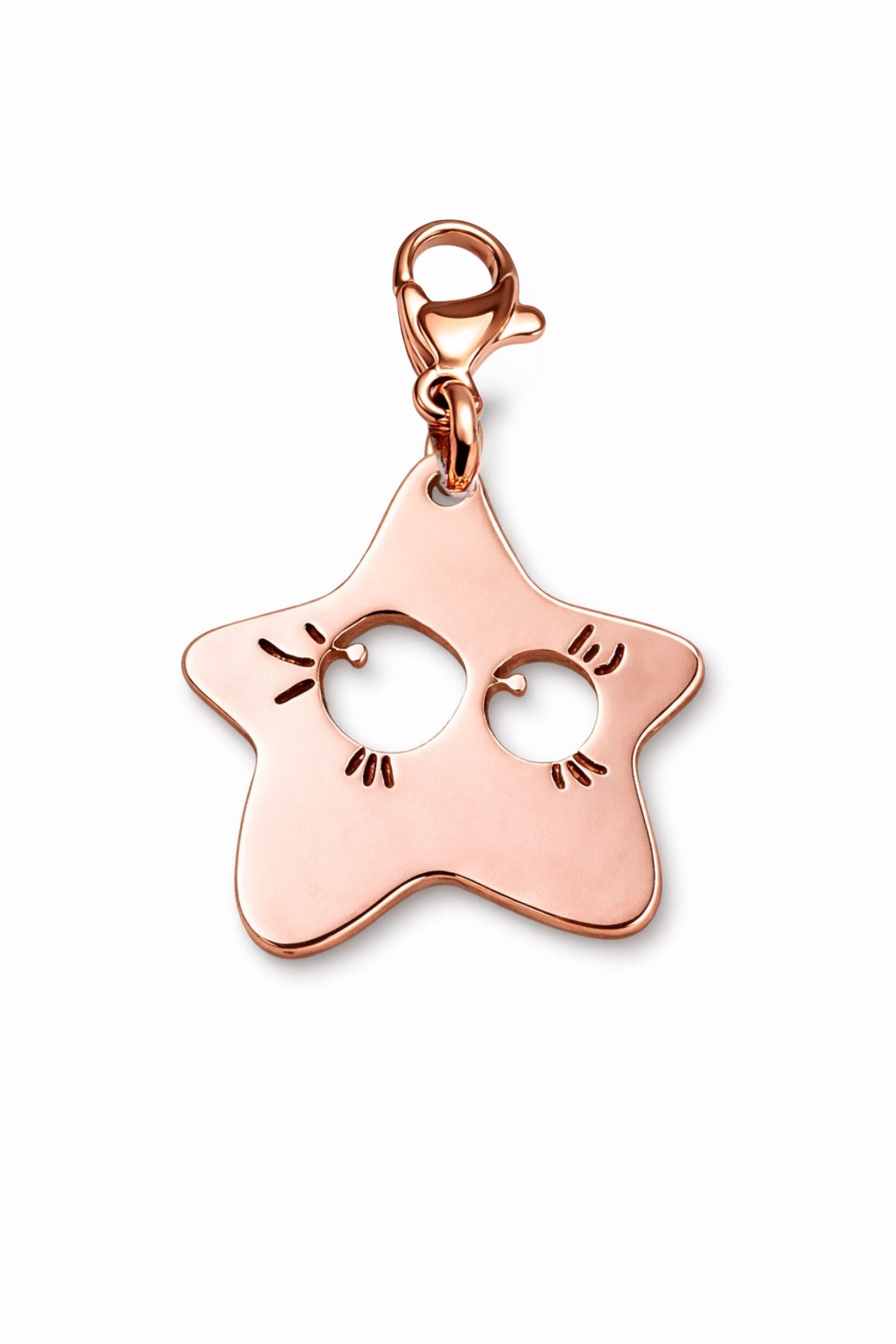 Ciondolo in acciaio rosato stella firmato Vizio Gioielli