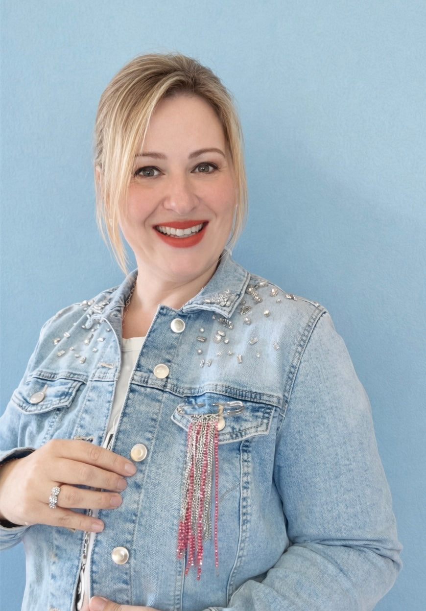 Spilla Glam Pink Cascade firmata Vizio Gioielli