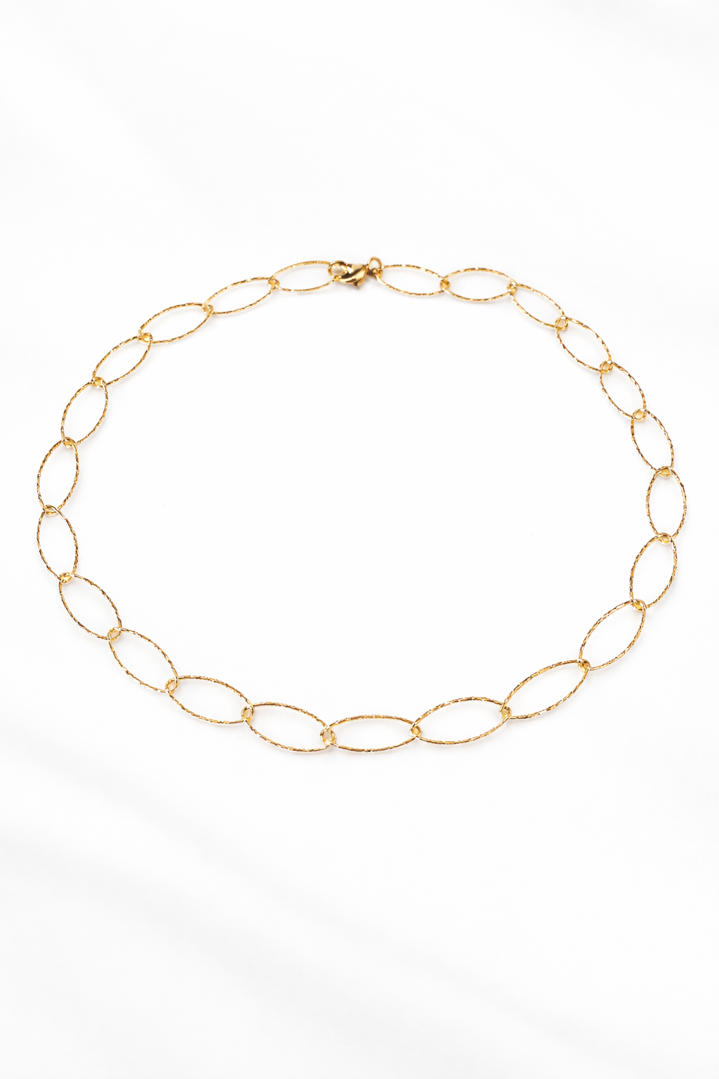 Girocollo in acciaio dorato Vizio Gioielli