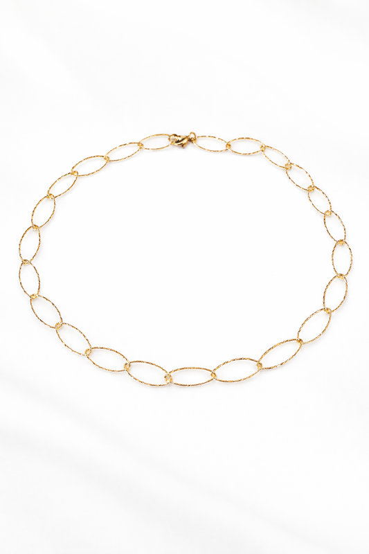 Girocollo in acciaio dorato Vizio Gioielli